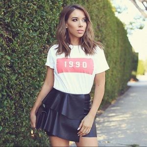 Zara Trafaluc Faux Leather Mini Skirt